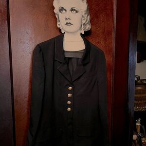 Vintage Chanel shamrock clover button suit